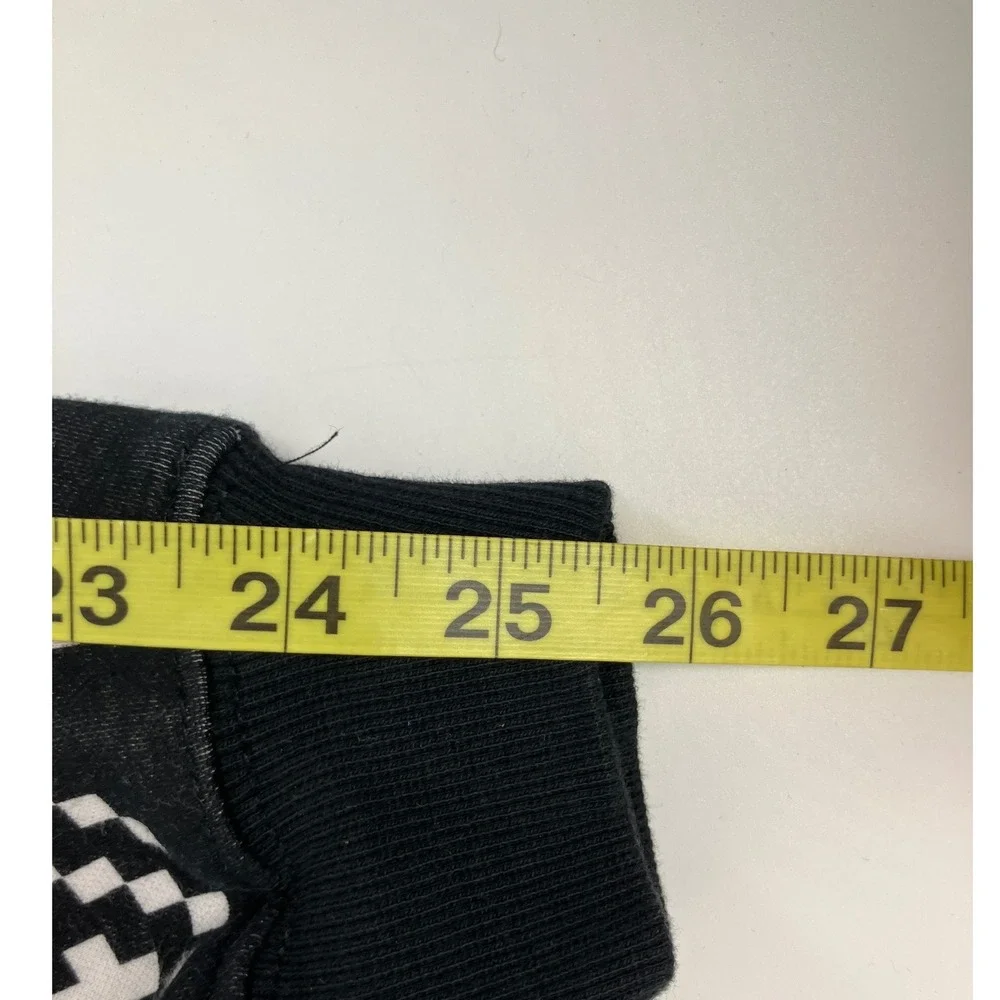 Fabletics Hooded Jumpsuit Women XL Black White Fair Isle Excellent Zip Front